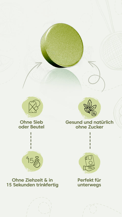 TEABALLS Tee ohne Beutel oder Sieb