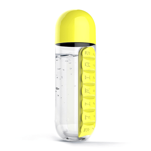Trinkflasche mit 7-Tage-Organizer für die Lagerung von TEABALLS 600ml - TEABALLS | TEABALLS Schweiz | Tee ohne Beutel 
